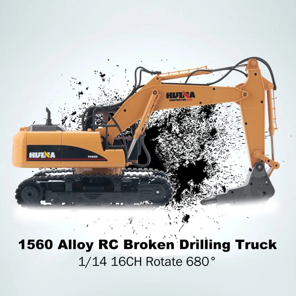 Huina 1560 1:14 Rc demontaż metalowa urządzenie inżynieryjne ciężarówka 2.4G koparka Model samochodu zabawki dla dzieci dla chłopców prezenty