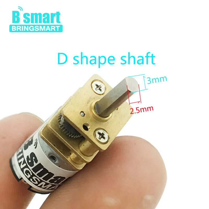 Bringsmart 3V 6V Micro DC Gear Motor 12 Volt With 15-1500RPM Speed And Reversed Control Low Noise Reducer For Toy Motor DIY