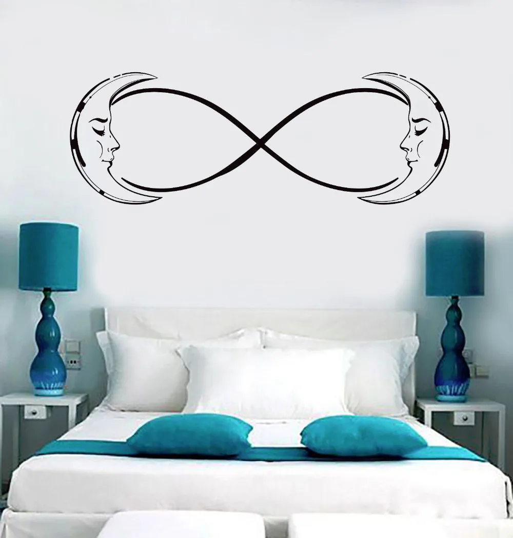 

Wall Decals Waterproof Vinyl Wall Decal Moon Crescent Infinity Bedroom Dream Decor Wall Stickers For Kids Vinilos Paredes LA129