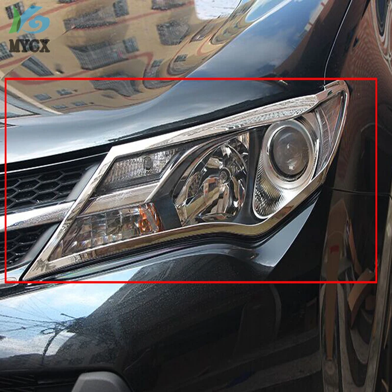 

For toyota rav4 2014 2015 accessories ABS chrome headlights cover for toyota rav4 2014 2015 car-styling rav 4 accessory new