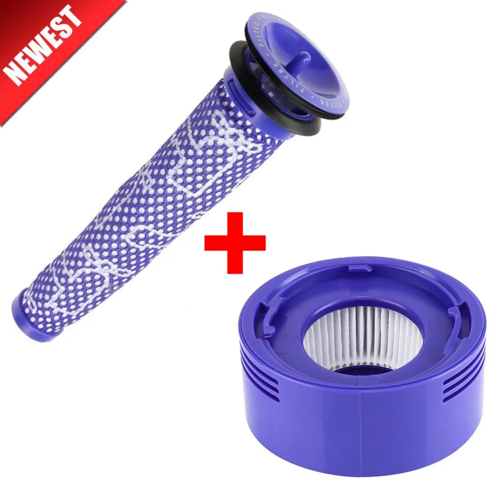 Pre Filter + HEPA Post-Filter kit untuk Dyson V7 V8 Vacuum Pengganti-Filter (DY-96566101) dan Post-Filter (DY-96747801)