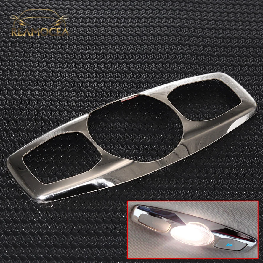 Stainless steel/ABS Reading Lamp Light Cover Trim Decoration Sticker For Ford Focus 2012 Mondeo 2013 Escape Kuga 2013-2015