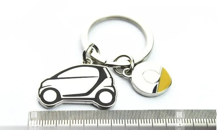 Stainless Steel Double sided design Kaychain For Smart Car Key Chain Keyrings Key Ring  two 451