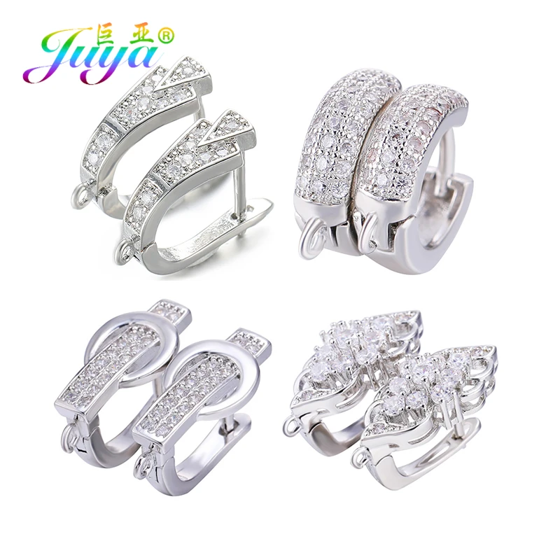 Juya DIY Fine Jewelry Materiały eksploatacyjne Ręcznie robione kolczyki w kolorze złotym / srebrnym Akcesoria do luksusowych kolczyków