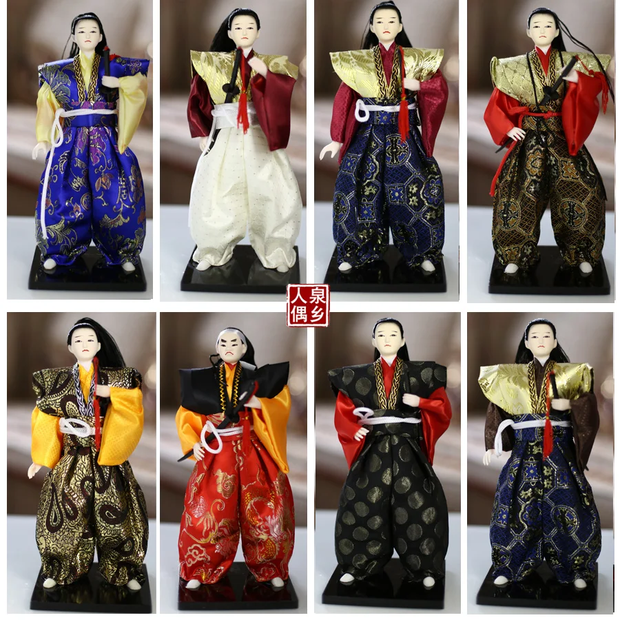 Japanese Samurai Doll Ornament Craft Home Furnishing Gift Multi Pattern