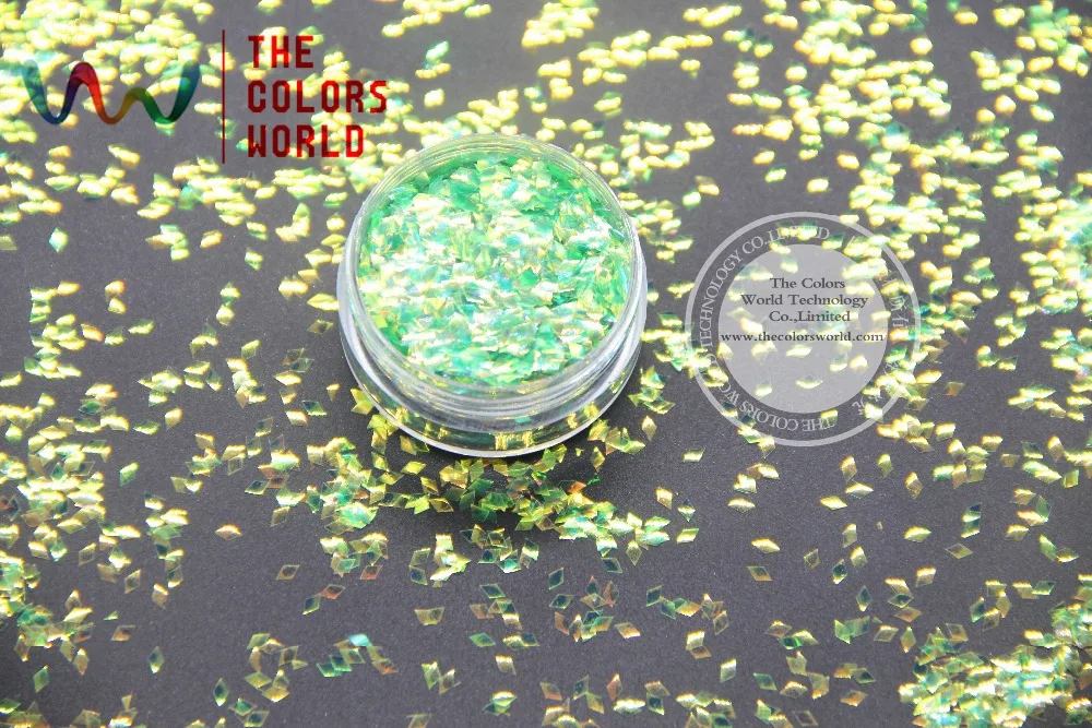 TCR333 American Fantasy Iridescent  Light Green Colors Diamond Shape 2MM Size Glitter Spangles for nail art and DIY decoration