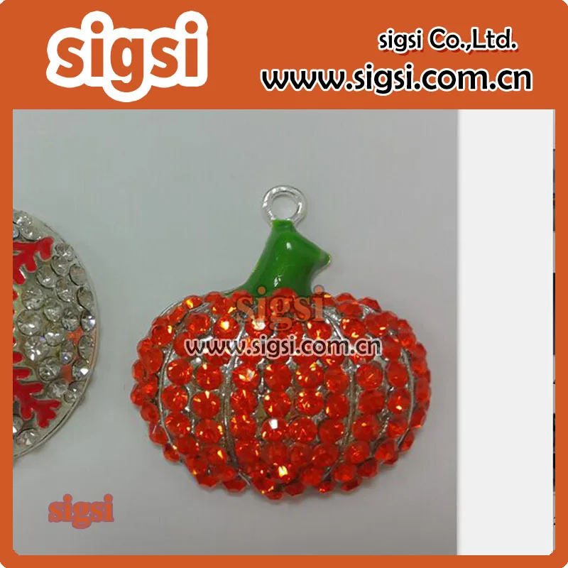 hot sale Halloween pumpkin rhinestone pendant