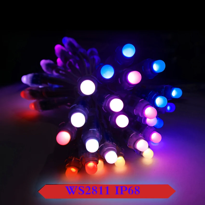 5V LED Modules WS2811 Full Color RGB String Addressable Led Pixel as ucs1903 WS2801 12MM Waterproof IP68 Christmas LED Light