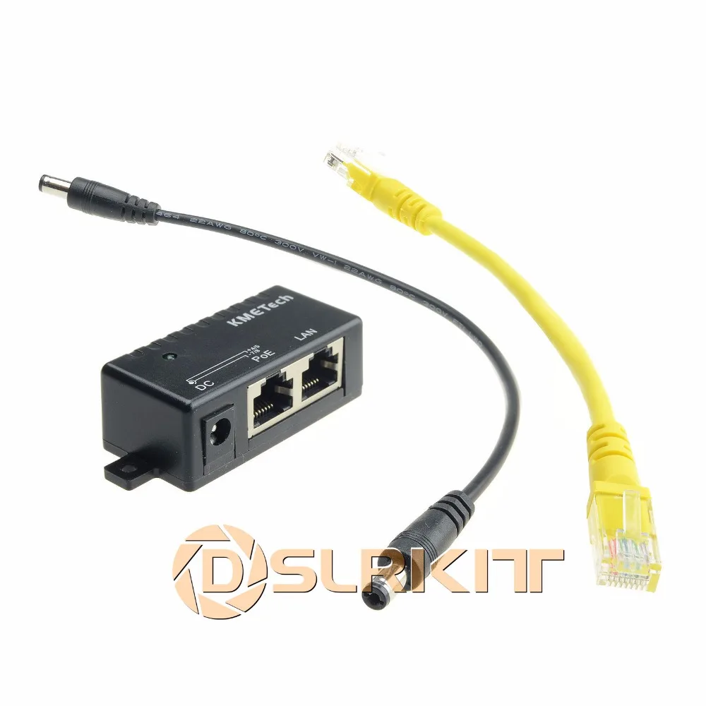 Passive Power Over Ethernet PoE Splitter SET Module Wall Mount (4,5+/7,8-)