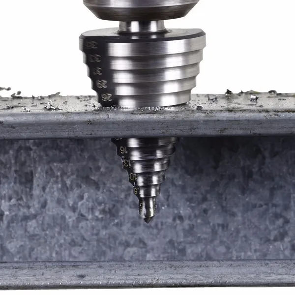 Milda 5-35Mm Hss Stap Boor 13 Stappen 5,7,10,12,15,17,20,22,25,27,30,32,35 Meerdere Gat Metalen Platic Hout Cone Boren