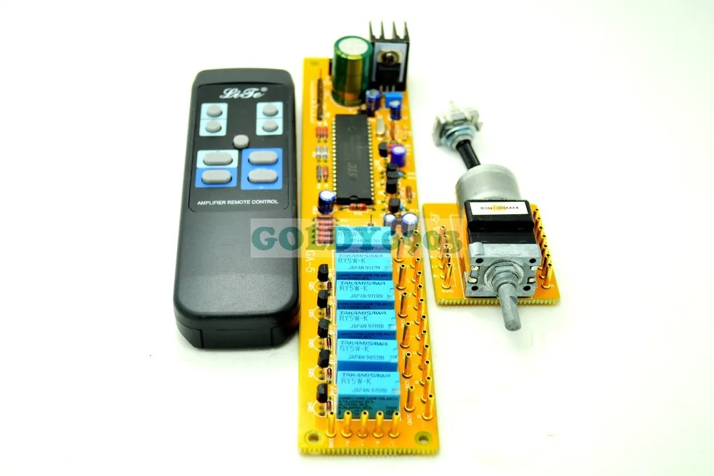 GA-5สี่ช่อง Remote Volume ชุด ALPS มอเตอร์ Potentiometer AC9-12V อินพุต RCA