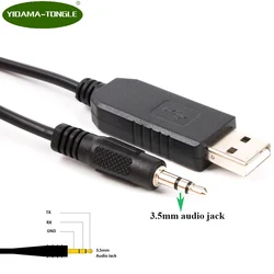 USB to TTL Serial Adapter Converter Cable FTDI Chip 5V TTL UART 6ft to 3.5mm Audio Jack Plug Stereo Cable TTL-232R-5v-AJ