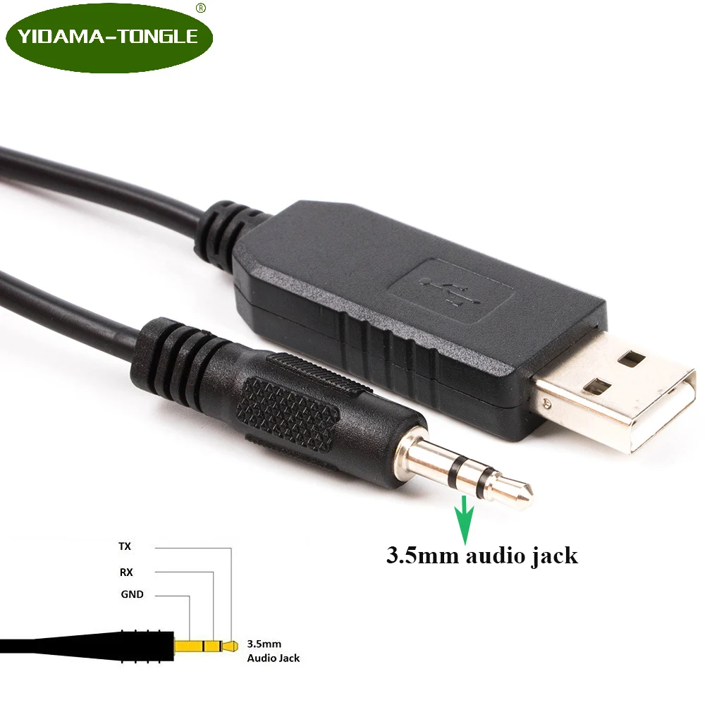 Konwerter USB na TTL Serial Adapter Cable FTDI Chip 5V TTL UART 6ft to 3.5mm Audio Jack Plug Stereo Cable TTL-232R-5v-AJ