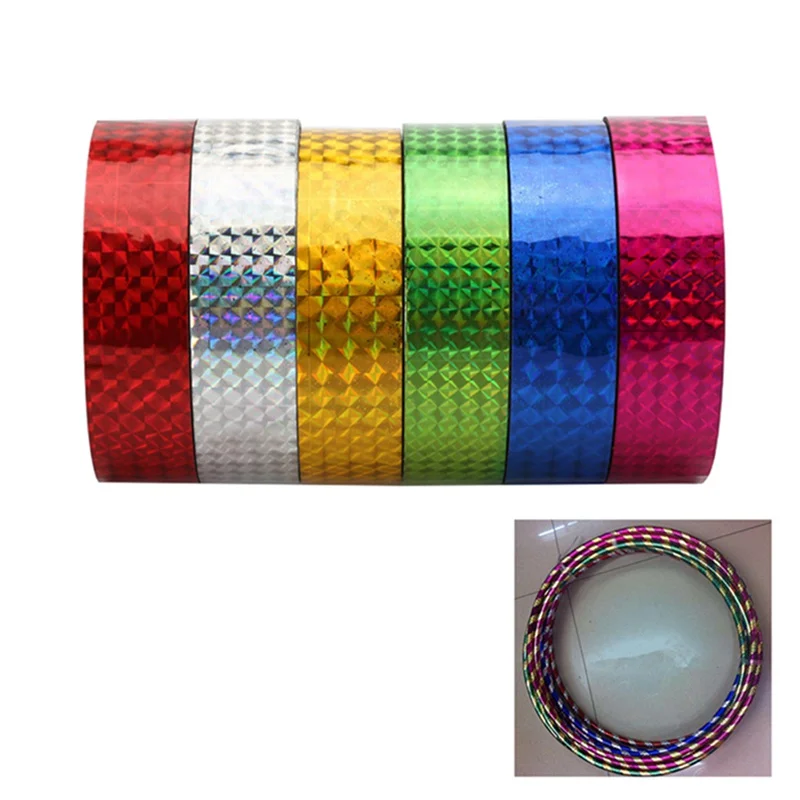 2pcs 30m Rhythmic Gymnastics Decoration Holographic hoop tape RG Prismatic Glitter Tapes Artistic лента для обруча