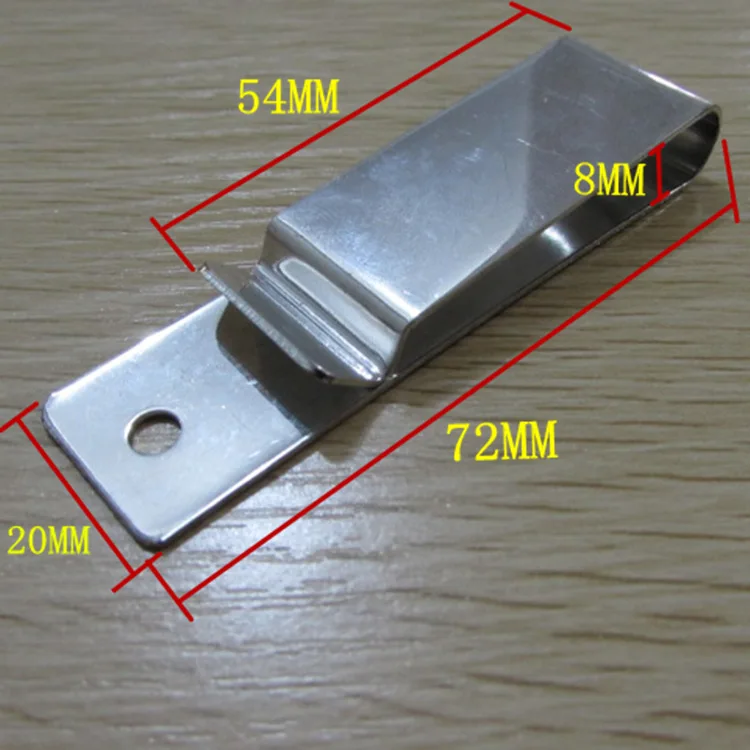 SPRING BELT/HOLSTER CLIP accessory Spring Holster Belt Clip Nickel 7/8" x 3" 1240-00 Steel Metal Clip Cash Clamp