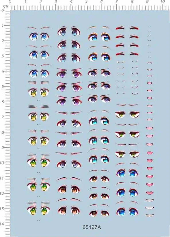 OB obitsu 11HD-F01 eyes mouth lips Mdoel Kit Water Decal