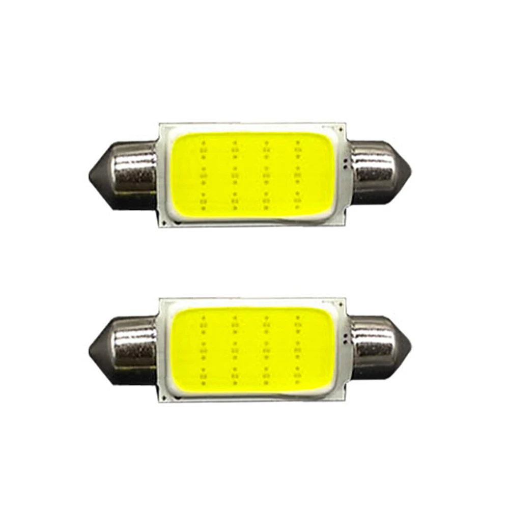 100pcs/lot car C5W Festoon COB  12 Chips SMD LED Dome Lights 31mm 36mm 39mm 41mm Xenon White Auto Interior Doom Lamp Car Styling