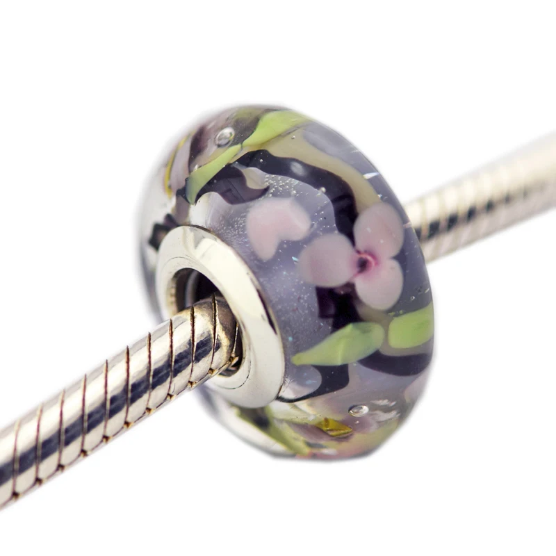 

Enchanted Garden Charm Murano Glass Beads for Jewelry making Fit Original 925 Silver Charms Bracelets Woman DIY Charm