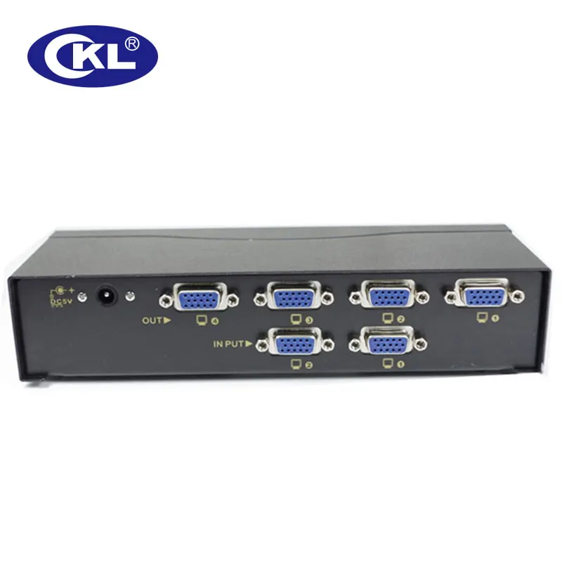 CKL VGA Beralih Splitter 2 di 2/4 Dukungan 2048*1536 450 MHz untuk PC Monitor TV Proyektor Logam CKL-222B & CKL-224B