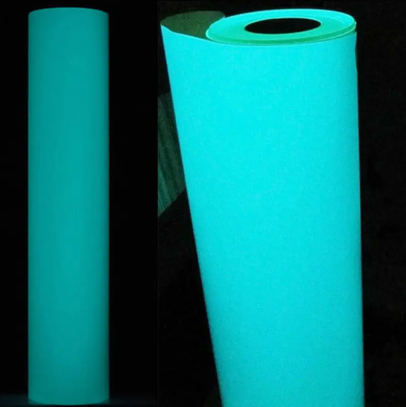 SUNICE Glow in the Dark Luminous Film Heat Transfer Vinyl Film Blue Tint Iron on Heat Press T-shirts Garments 20