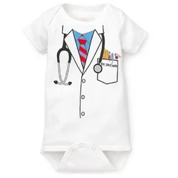 Doctor baby boy bodysuit short sleeve summer baby clothes Newborn Jumpsuits Bebe clothing girl Infant Bodysuits