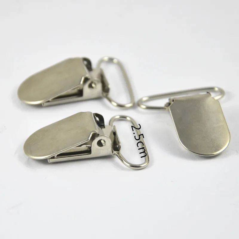 20Pcs Silver Gold Metal Pacifier Clips Baby suspender Pacifier Diy Accessories 10mm 15mm 20mm 25mm 30mm 35mm