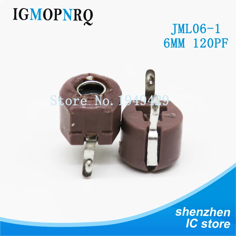 20pcs JML06-1 6mm 5P 10P 20P 30P 40P 50P 60P 70P 120P trimmer Adjustable capacitor 5PF 10PF 20PF 30PF 40PF 50PF 60PF 70PF