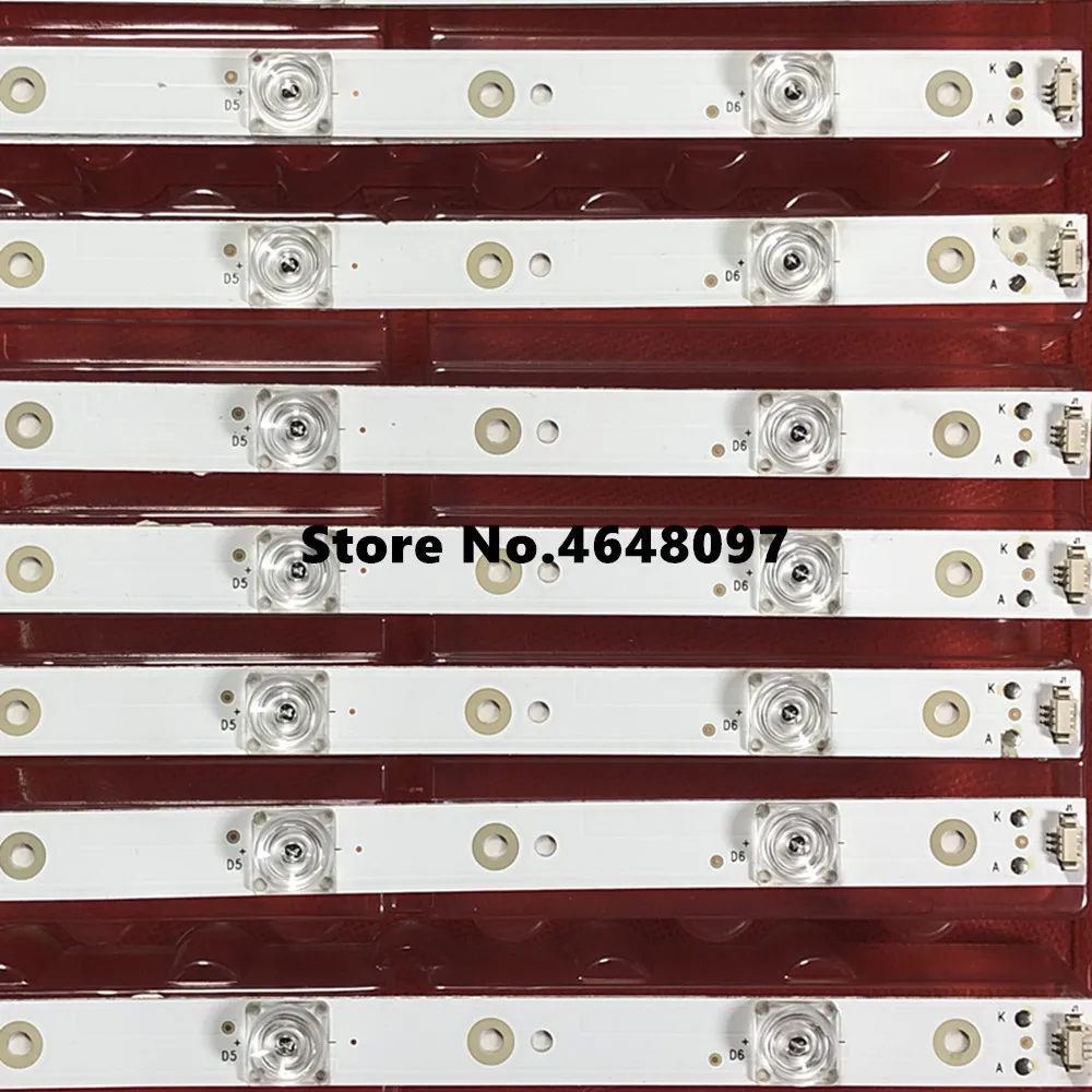 1set=12Pieces LED Backlight strip For 50A6 LE50U51A light bar 30350006205 LED50D06-ZC14AG-01