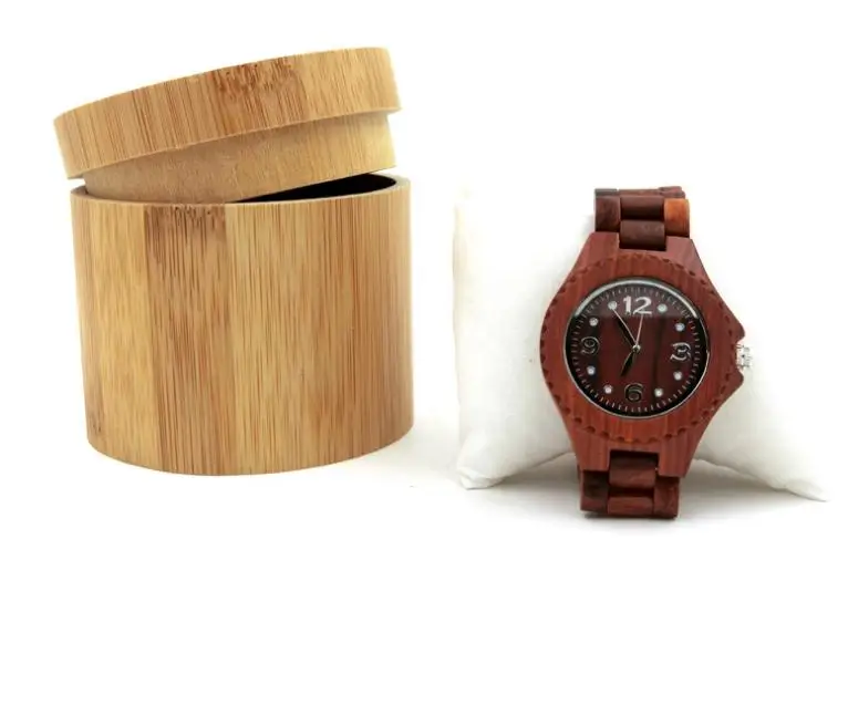 Natural Bamboo Box For Watches Jewelry Wooden Box Men Wristwatch Holder Collection Display Storage Case Gift SN568