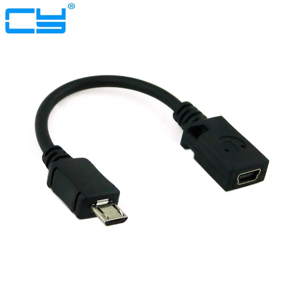0,2 m Micro-USB-Stecker auf Mini-USB-Buchse-Adapterkabel für Tablet PC/MP3/Handy/GPS MP4