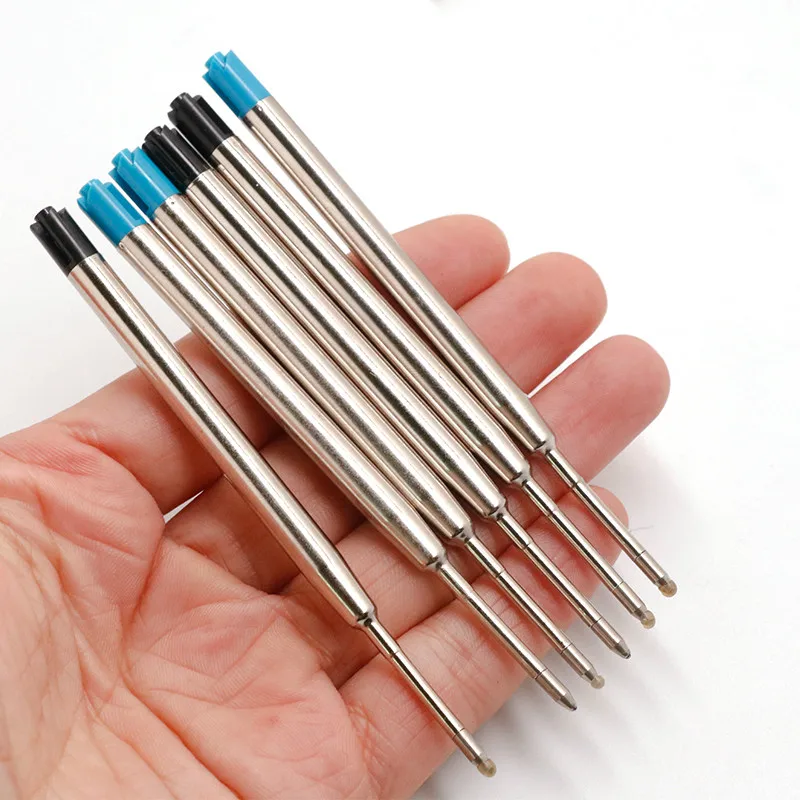 

10pcs/lot Metal Ballpoint Pen Refills Office School Stationery Gifts Pen DIY Choose Blue Black Refills Pen Sale