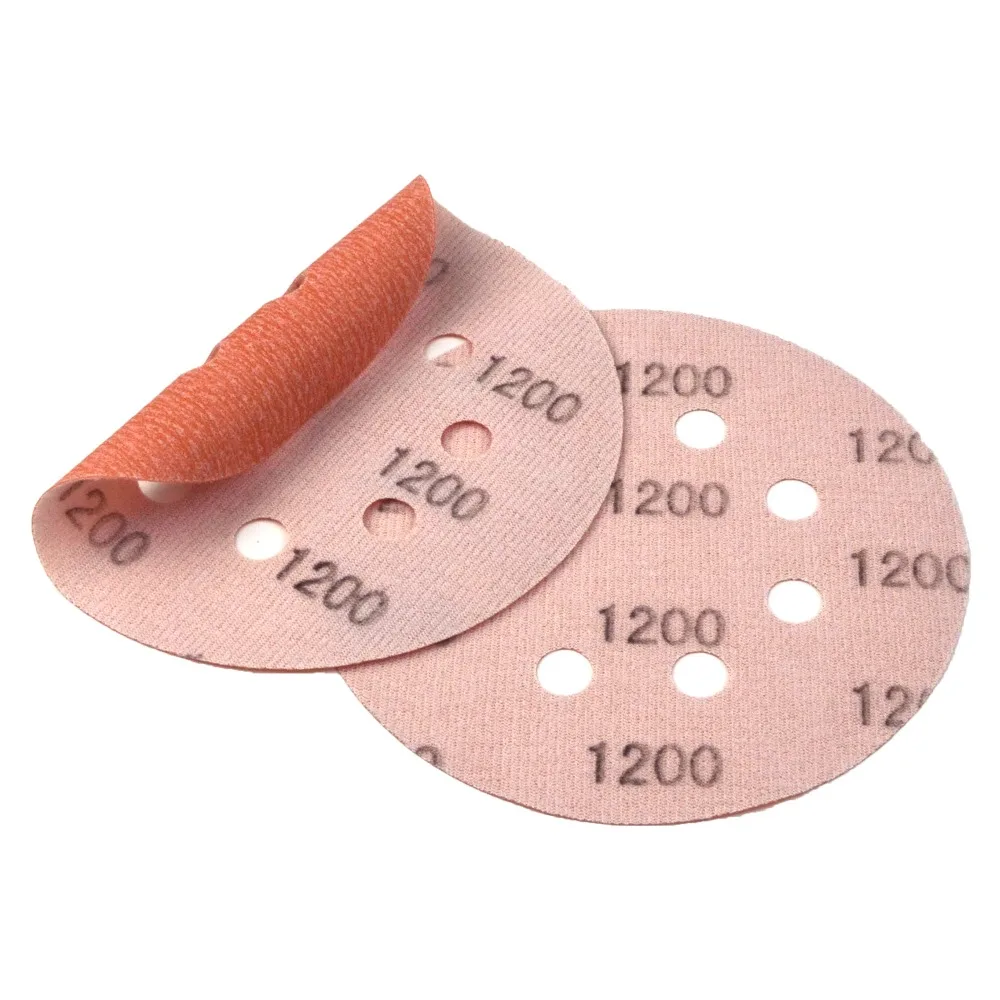 5 sztuk 5 Cal (125mm) 8-otwór FV Superfine na mokro/suche Hook & Loop Auto Film ciała tarcze szlifierskie farba papier ścierny, 400 #-5000 #