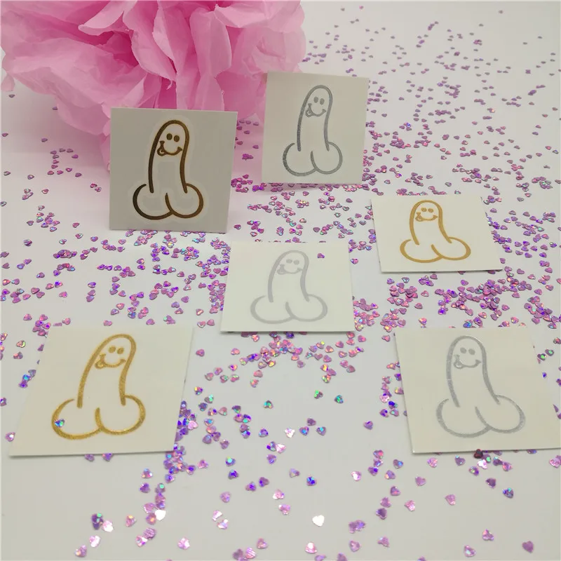 Chicinlife 10Pcs Funny Willy Temporary Penis Flash Tattoos Sticker Bride hen Bachelorette Party bridal shower wedding decoration