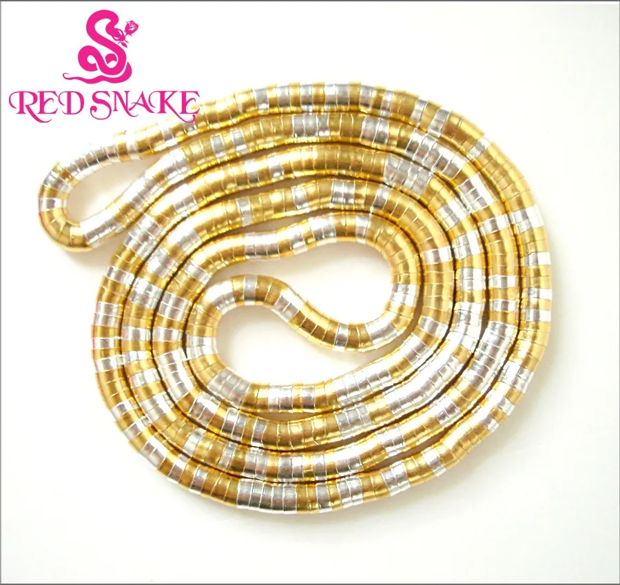 RED SNAKE Necklace Chain Jewelry Bendy Fashion Flexible Silver color +Golden Mixed Snake Necklace 90cm*6mm Retail for $25.99