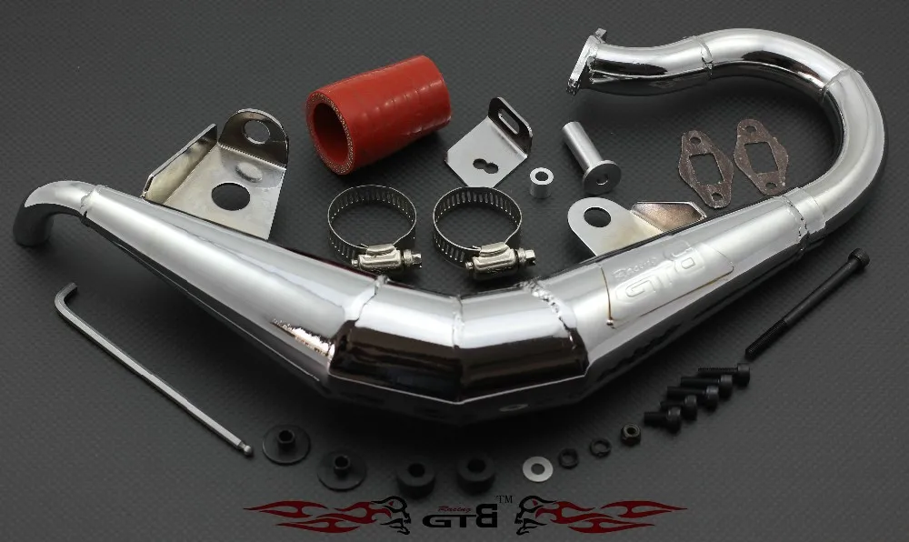 GTBracing RC Car 1/5 LOSI 5IVE-T Metal Exhaust Pipe Set