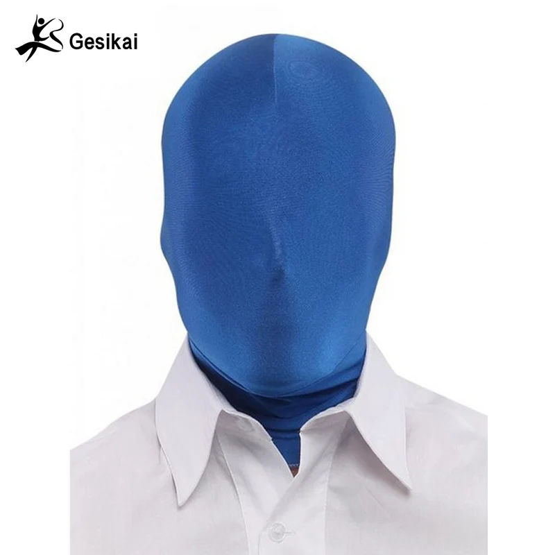 Spandex Full Face Mask para crianças e adultos, máscara com capuz de Halloween, Google View, vestido Zentai, chapelaria unissex