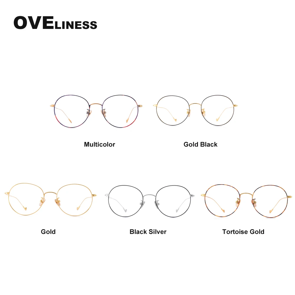 metal eyeglasses frame Retro glasses frame women vintage Optical myopia prescription round glasses Clear Lens eye glasses woman image 4