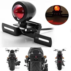 Universal Universal Motor Motorcycle Tail Light and License Plate Holder Turn Signals Brake Stop Lights Cafe Racer