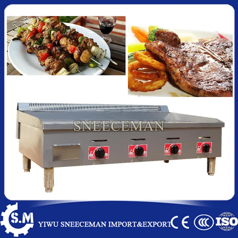 Commercial Kitchen Equipment Stainless Steel Flat Plate Gas Grill Griddle for Sale