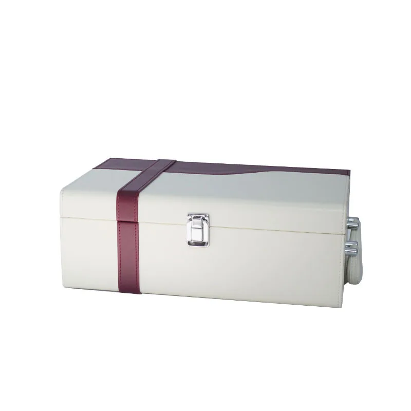 Year 2014 can print color creative customizable LOGO leather box wine gift box wholesale agents