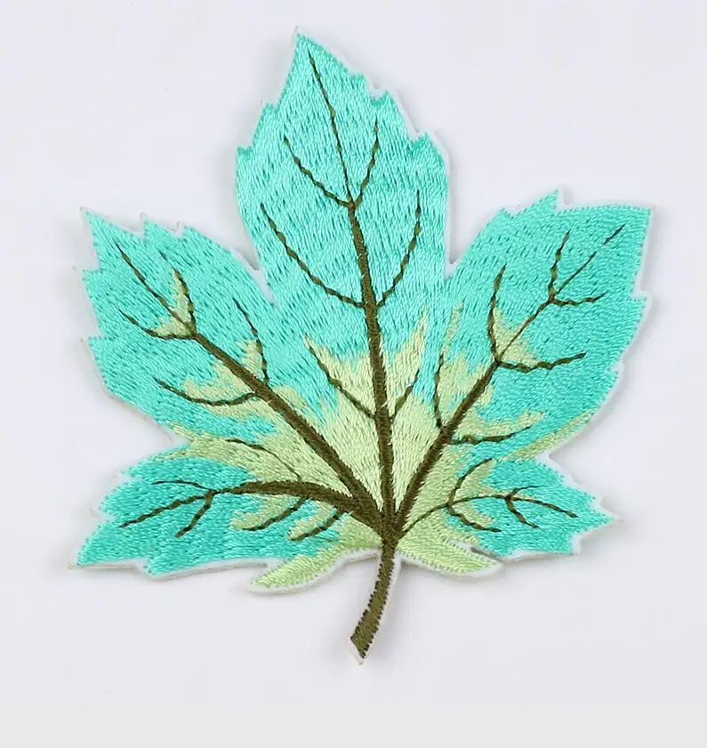 10pcs/lot Embroidered Maple Patch Iron On Sew On Leaf Badge For Jeans Clothes Backpack Coats Cap Stickers Diy Appliques Supplier image 3