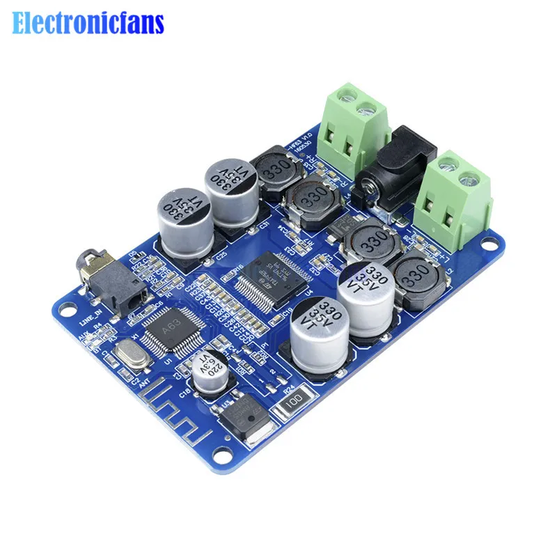 TDA7492P Bluetooth V2.1 Audio Receiver Amplifier Board Module With AUX Interface 2*25W