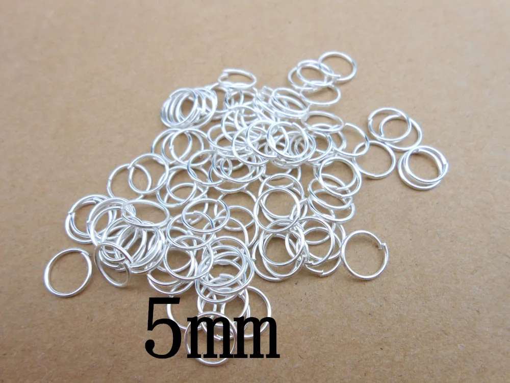 

Free shipping 5MM 1000pcs Sterling Silver Open Jump Ring Silver Components DIY Jewelry 925 silver findings opening rings