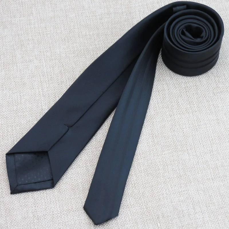 Fine positioning narrow ties Classic black and white male ladies fashion symmetrical 5 cm thin tie necessary tide men's