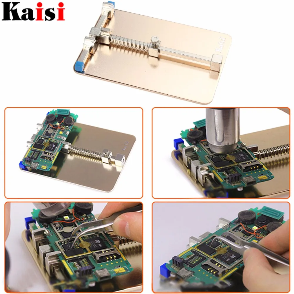 Kaisi Universal Metal Printplaat Houder Jig Armatuur Werk Station Repair Tool Mobiele Telefoon MP3 Fit Voor Iphone/Pda