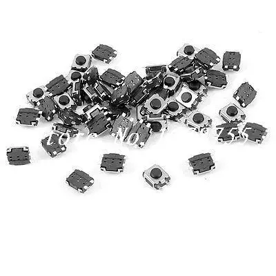 

50pcs 4mmx3mm 4-Pin Momentary Round Pushbutton SMD SMT Tactile Tact Switch