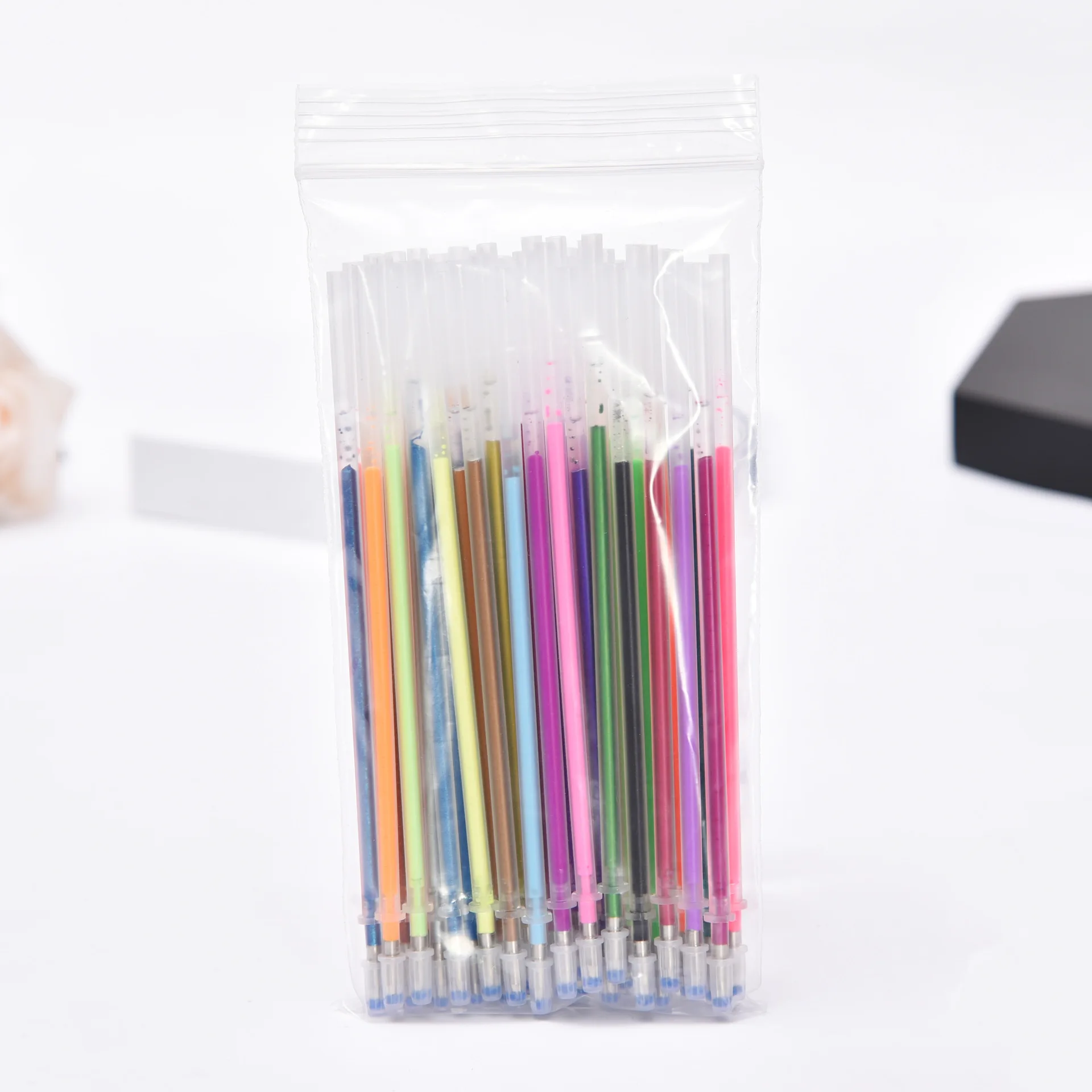 12/24/36/48 Color Gel Pen Refills Set Glitter Multi Colored Painting Writing Pen Refill Rod for handle School Stationery Tool