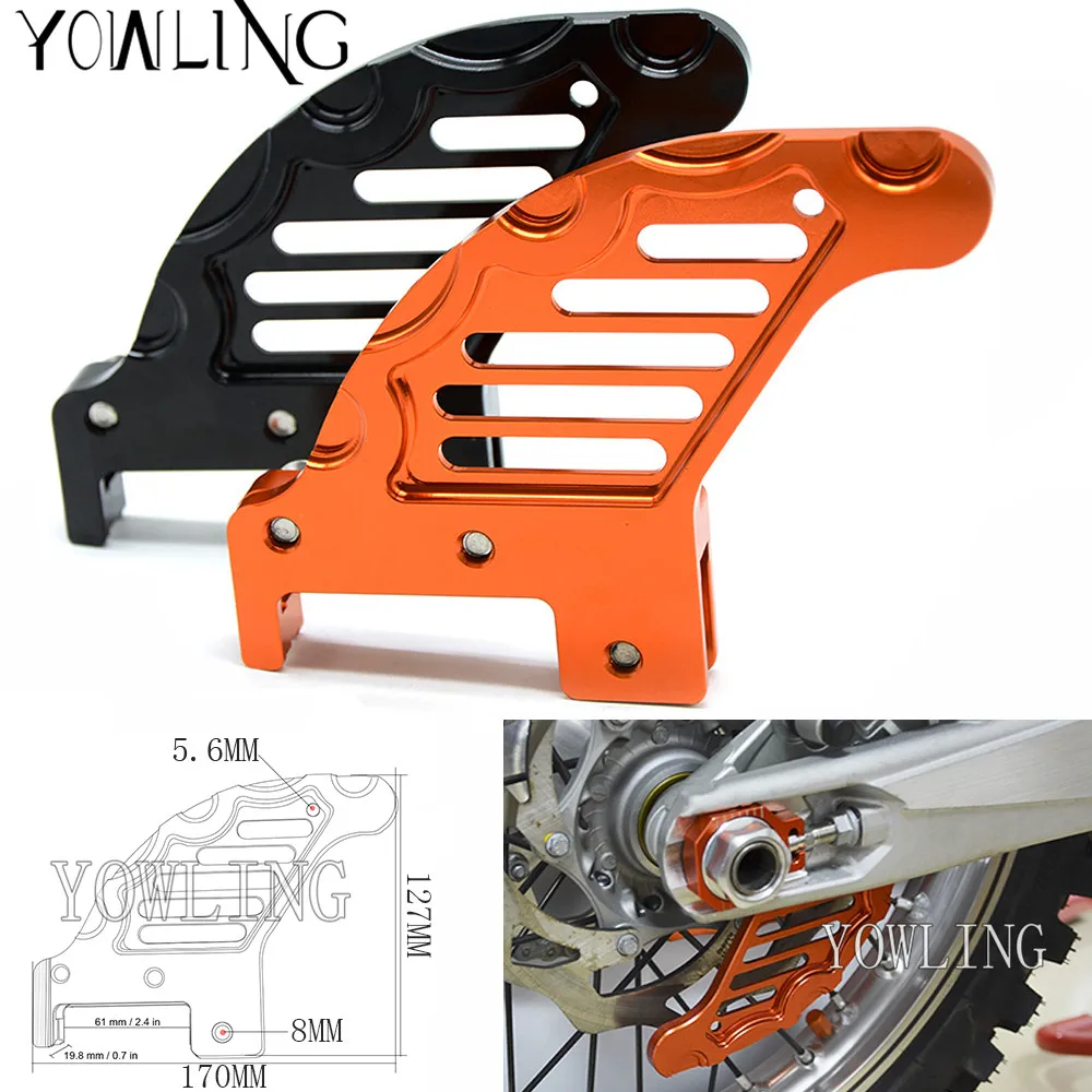 motorcycle accessories cnc aluminum Rear brake disc guard potector for 530 EXCR/XCRW 2008 540 SX 2003-2006 200 EXC 2003-2017