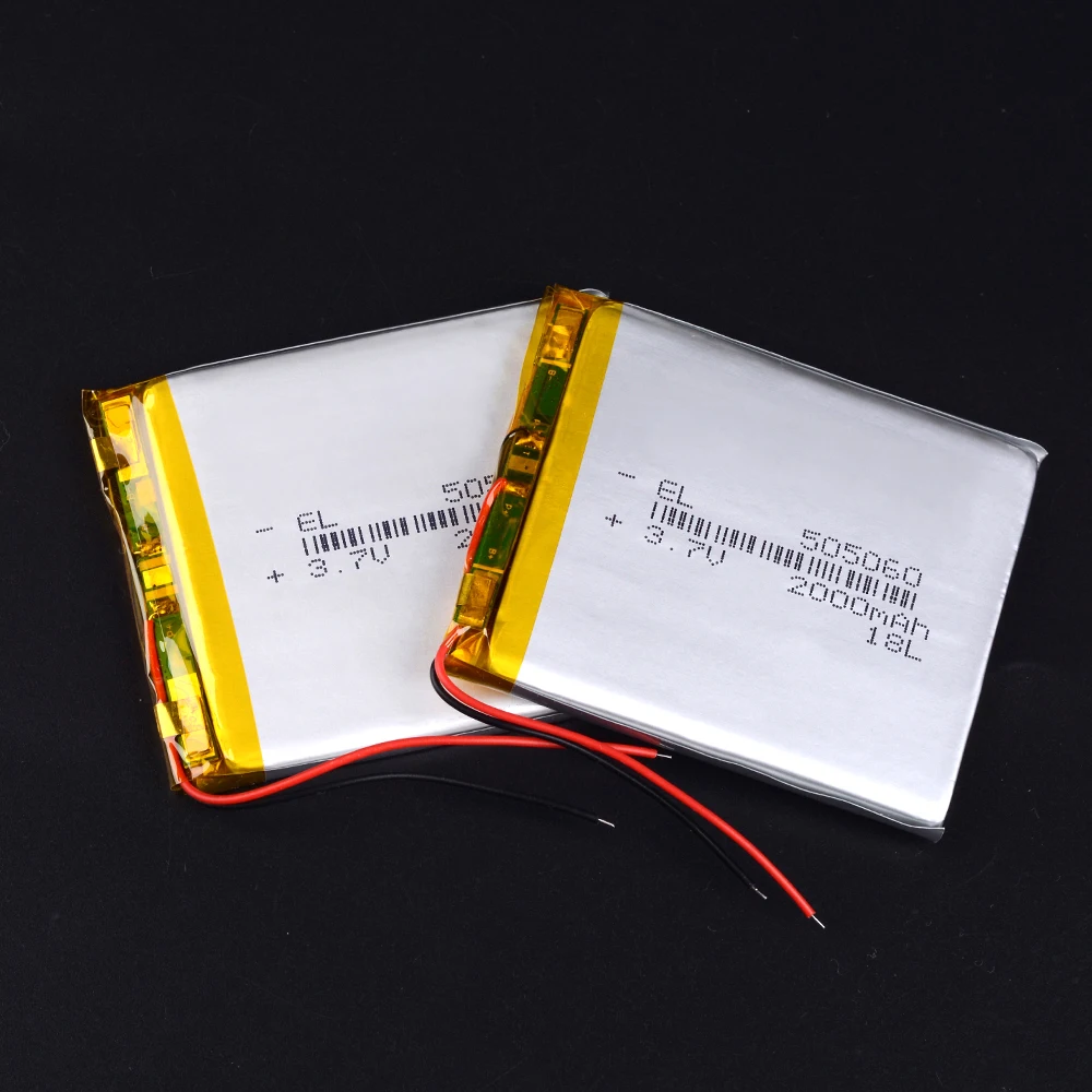 3.7 V Lithium Polymer Battery GPS Navigation 505060 2000mah Li-Po Rechargeable Battery For MP4 MP5 DVD Cell Phone Tablet PC