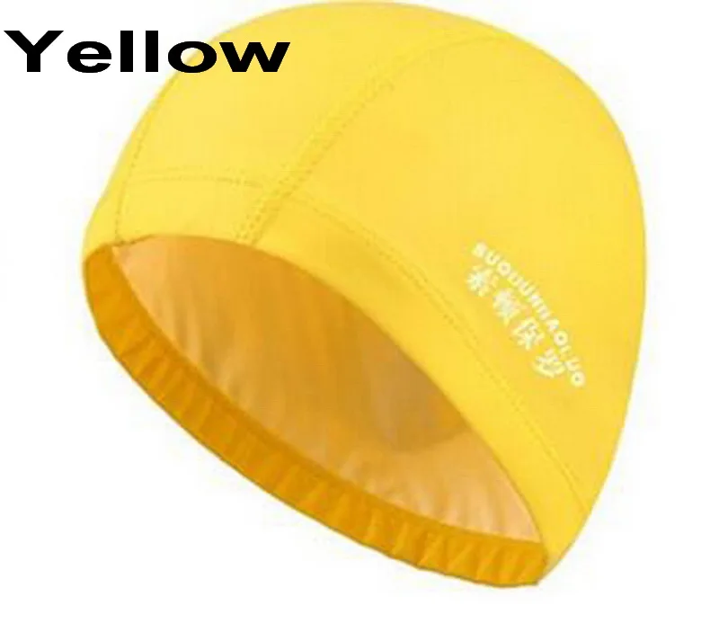 Swimming Accessories Adults Men/Women High Elastic Waterproof PU Fabric Protect Ears Long Hair Sports Swim Pool Hat Swimming Cap